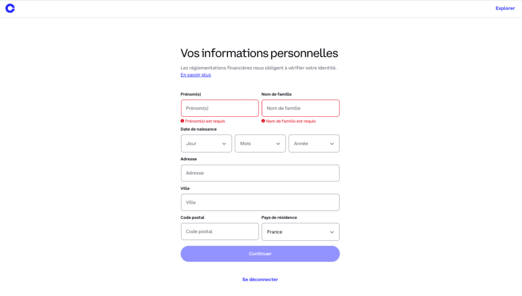 Comment créer un compte sur Coinbase ?